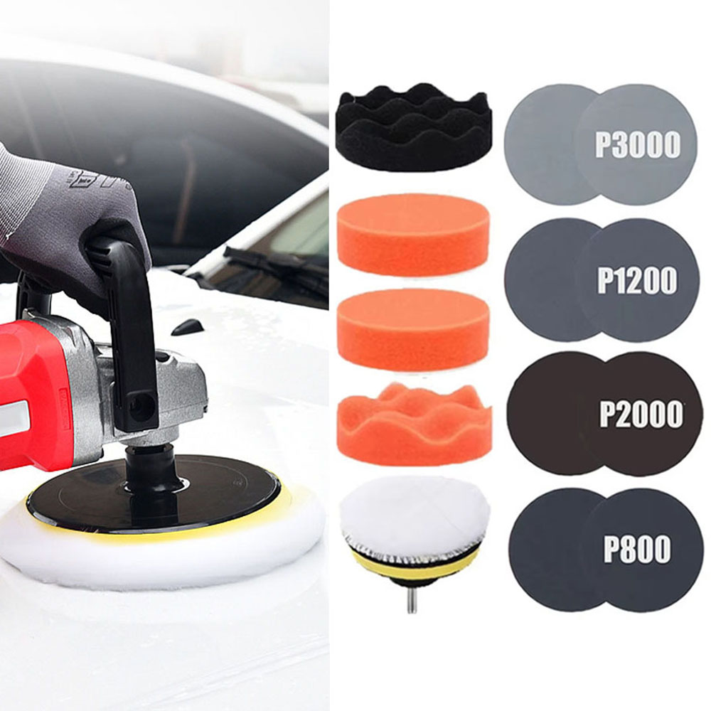 Car Wax Polishing Pad - 車のスポンジパッド,研磨キット,車のディテール,サンドペーパー,サンディングディスク,フォーム,ヘッドライトの修復