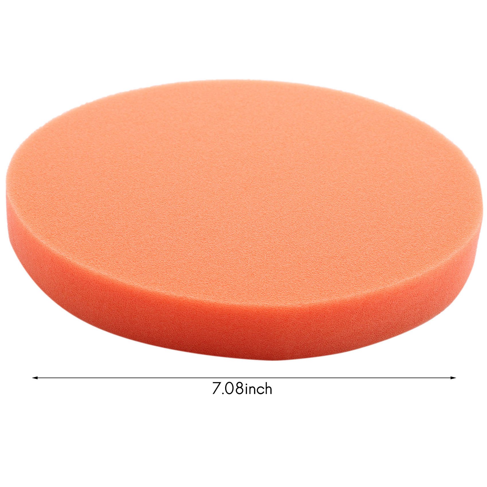 Car Wax Polishing Pad - A06K 10個入り 180mm 7インチ フラットスポンジ グロス研磨バフパッドキット