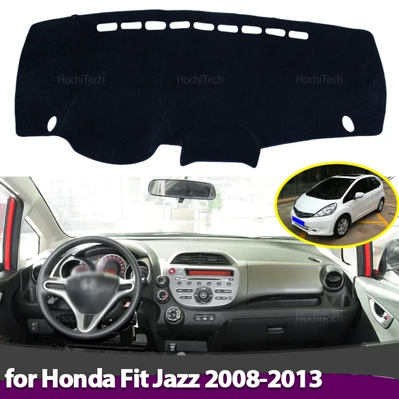 Car Anti-Slip Dashboard Mat - 滑り止めダッシュボードカバー保護パッドカーアクセサリーサンシェードカーペットホンダフィットジャズ 2008-2013 GE6 GE7 GE8 GE9