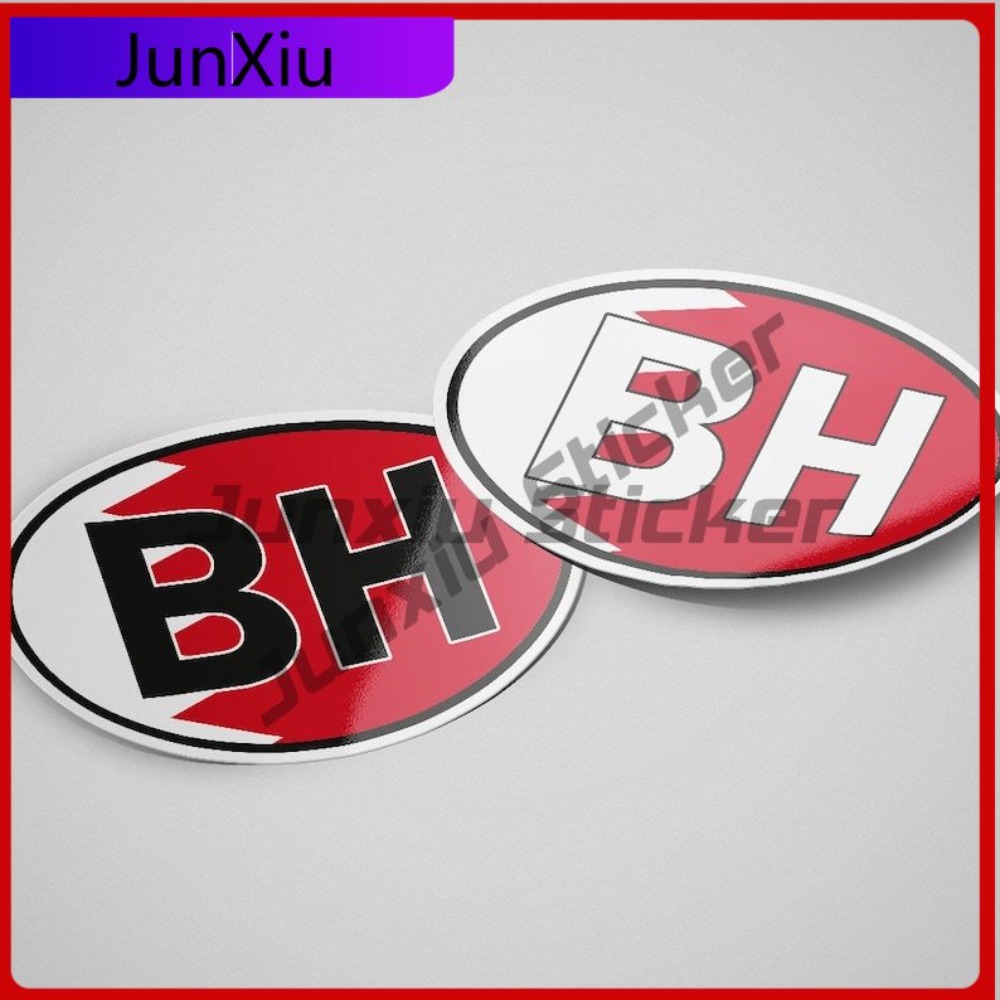 バーレーン BH ステッカー オーバルフラグ 防水デカール  - Car Accessories Bahrain のレビューと価格