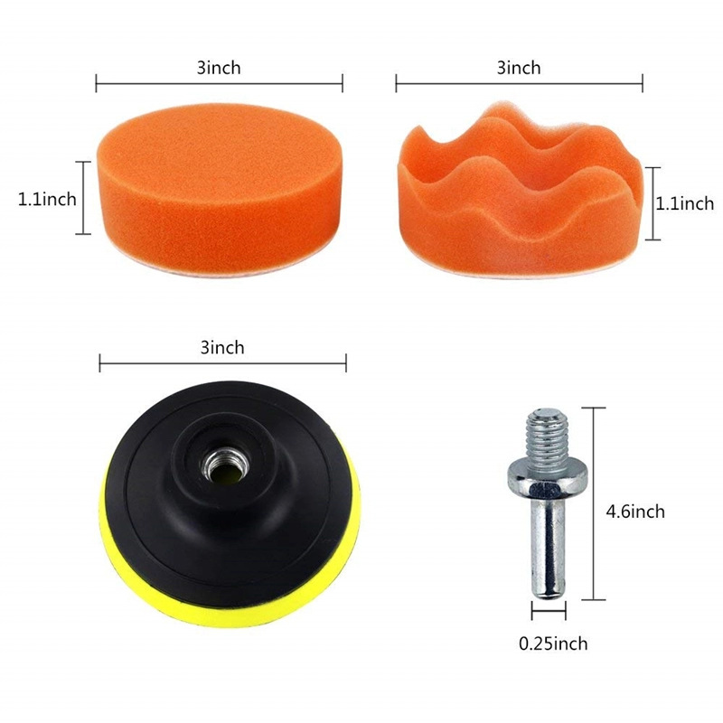 車のスポンジパッド,研磨キット,車のディテール,サンドペーパ - Car Wax Polishing Pad のレビューと価格
