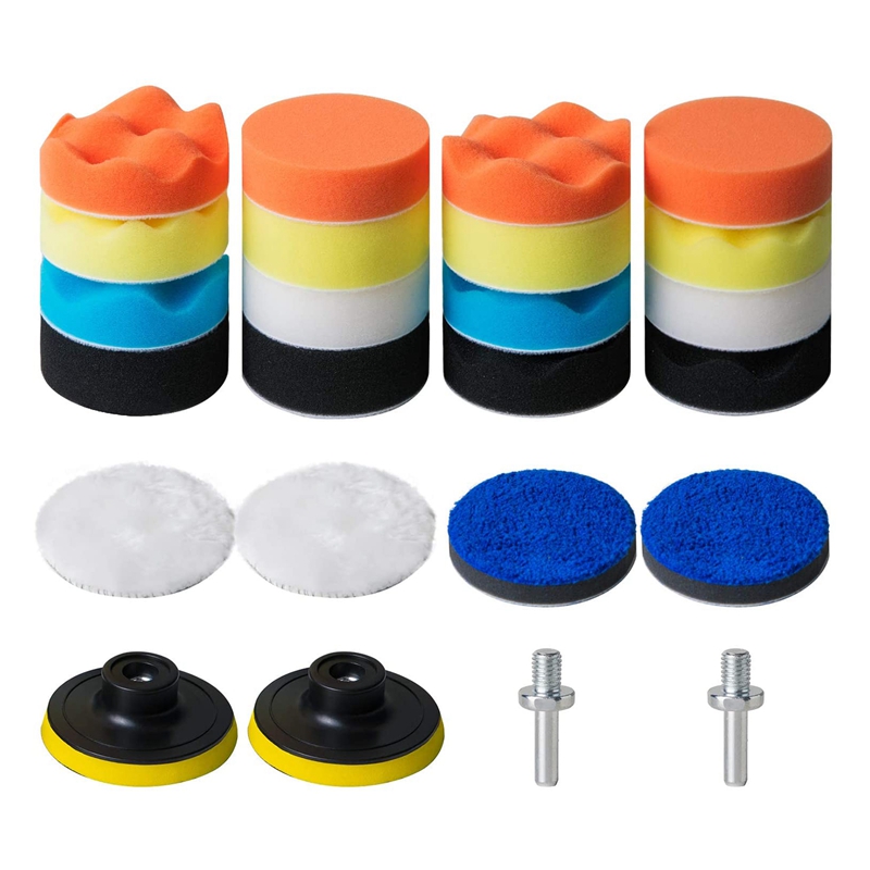 24 個 3 インチ研磨パッドキットスポンジバフ研磨パッド車 - Car Wax Polishing Pad のレビューと価格