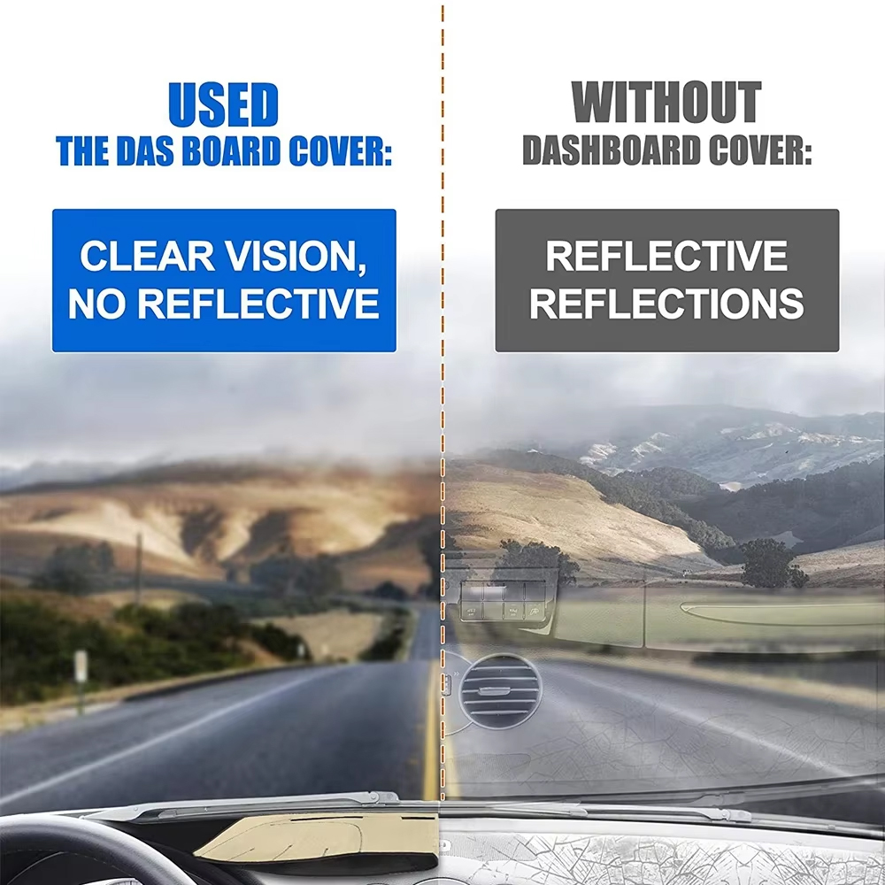フランネル製UVカット滑り止めマット 車用ダッシュボードカバ - Car Anti-Slip Dashboard Mat のレビューと価格