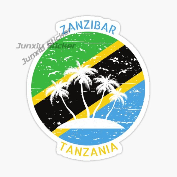 タンザニアザンジバル旗車のステッカー風景旅行カーアクセサリー - Car Accessories Zanzibar のレビューと価格