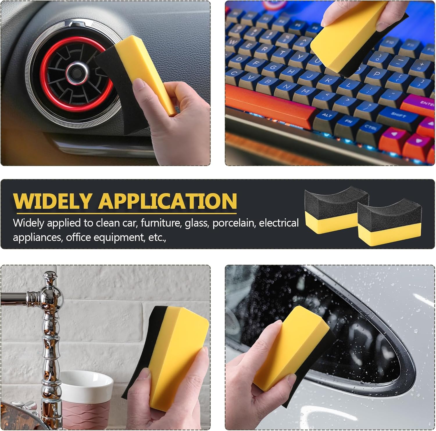自動洗浄スポンジブラシワックスアプリケーターパッド車用ワック - Car Wax Polishing Pad のレビューと価格