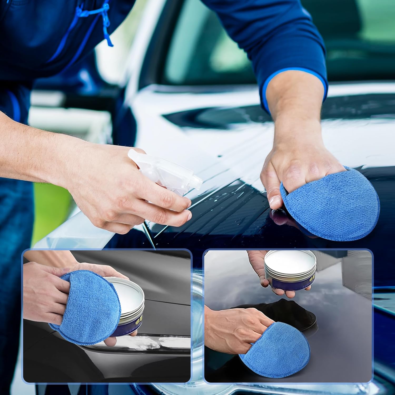 自動洗浄スポンジブラシワックスアプリケーターパッド車用ワック - Car Wax Polishing Pad のレビューと価格