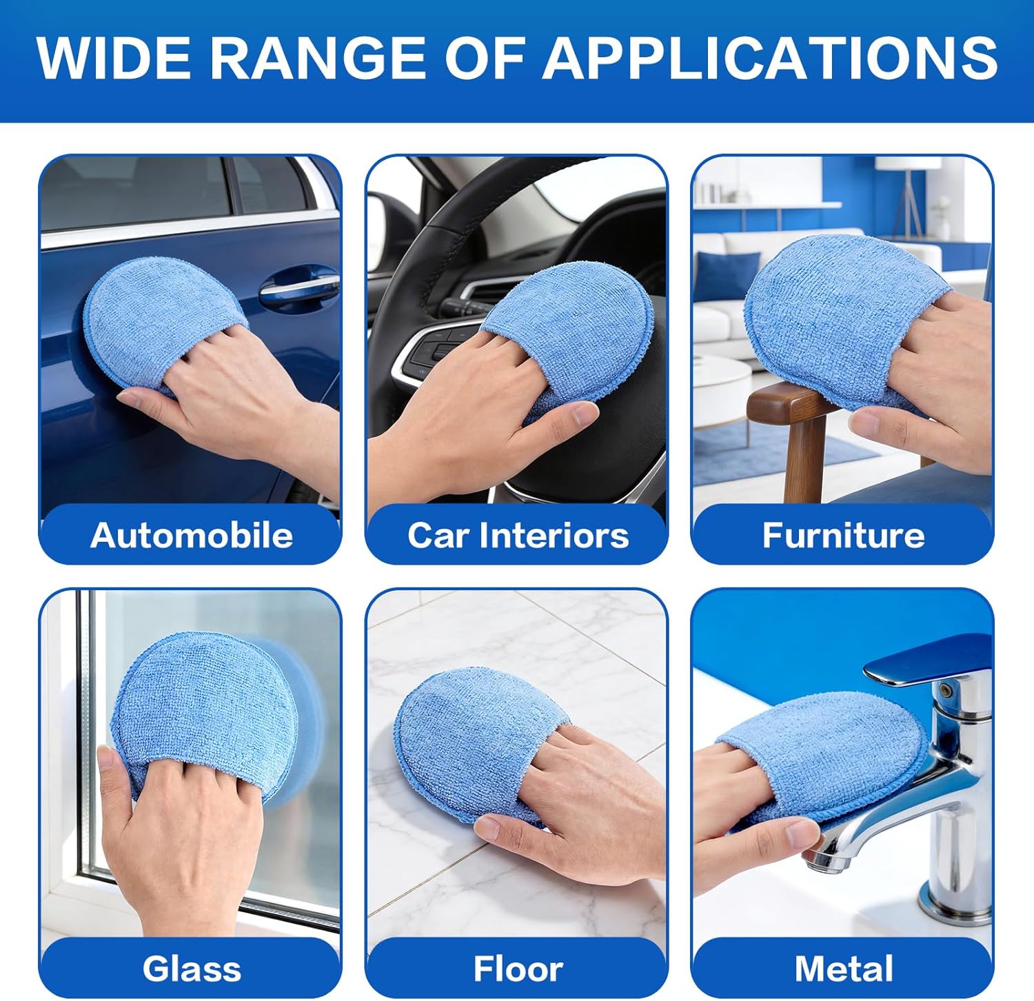 自動洗浄スポンジブラシワックスアプリケーターパッド車用ワック - Car Wax Polishing Pad のレビューと価格