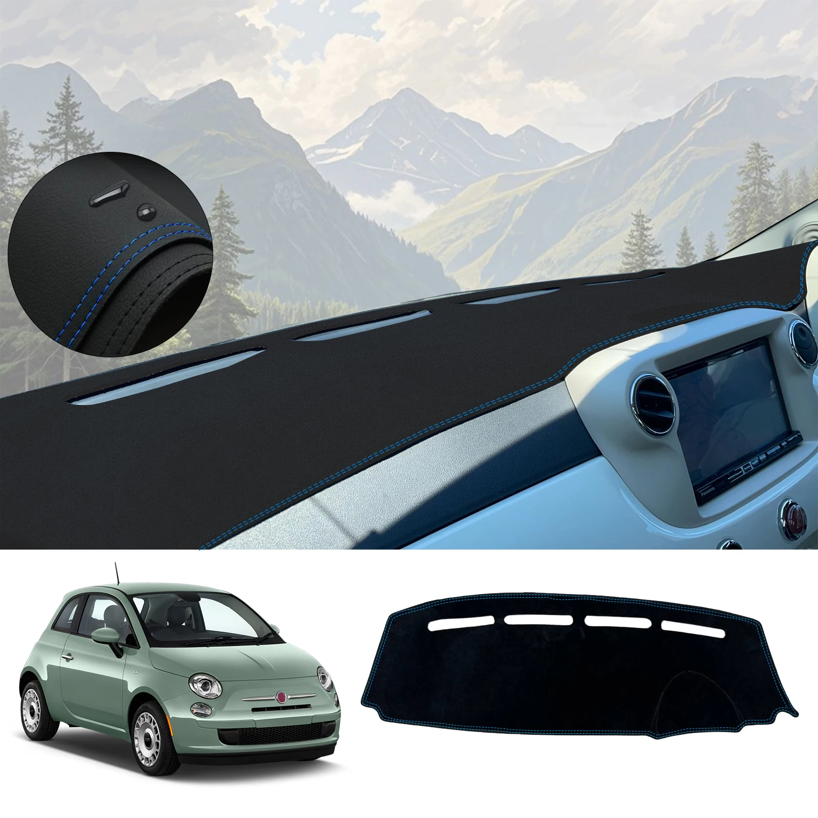アバルト595（2012-2023）、フィアット500（20 - Car Anti-Slip Dashboard Mat のレビューと価格