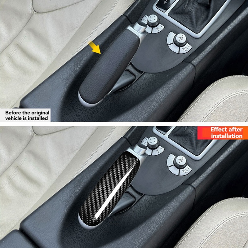 スーパーセール本物のカーボンファイバーカーハンドブレーキグリ - Car Accessories Mercedes のレビューと価格