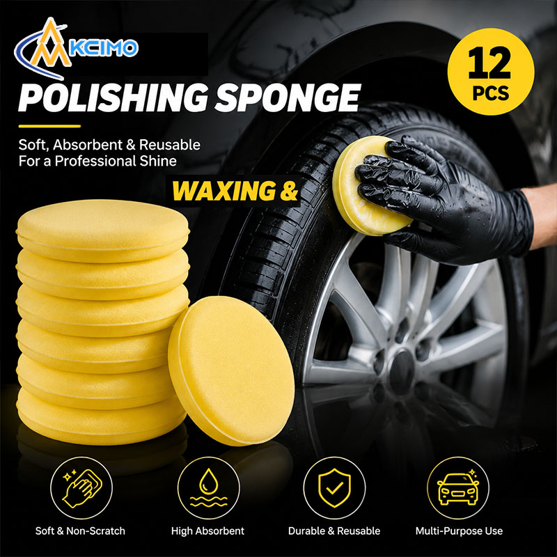 12 個の車のワックスがけスポンジラウンドソフトフォームワッ - Car Wax Polishing Pad のレビューと価格