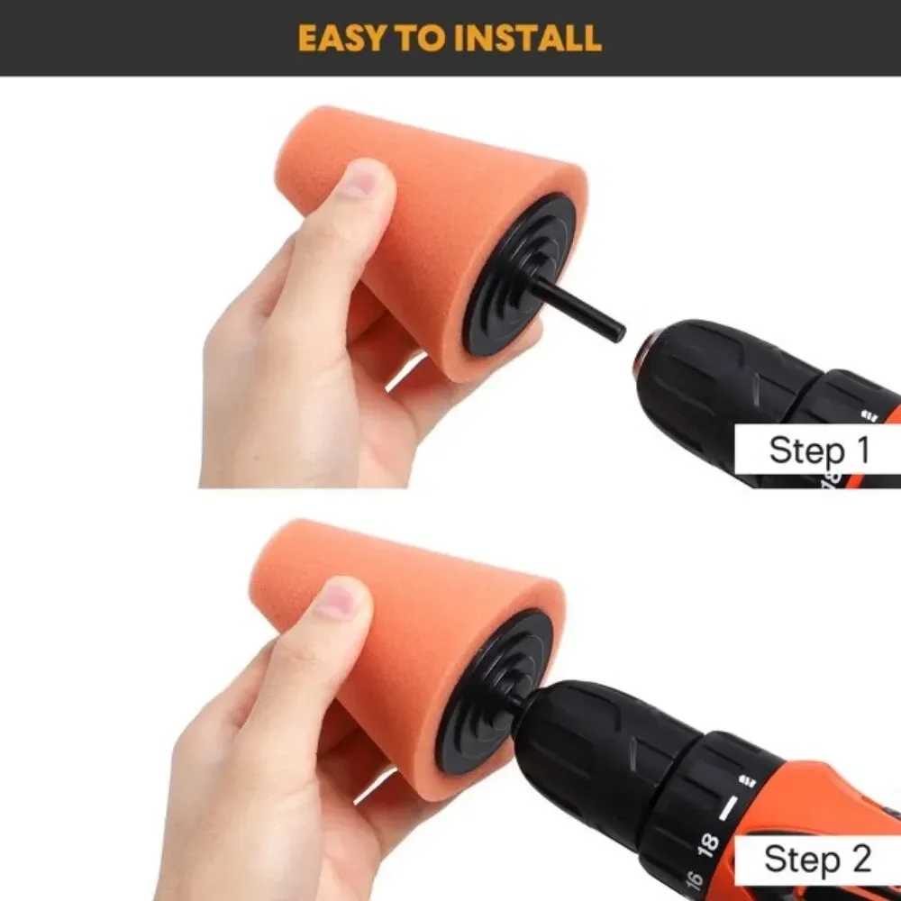 車のドリル研磨スポンジパッドキット ハブ研磨パッド 金属コー - Car Wax Polishing Pad のレビューと価格