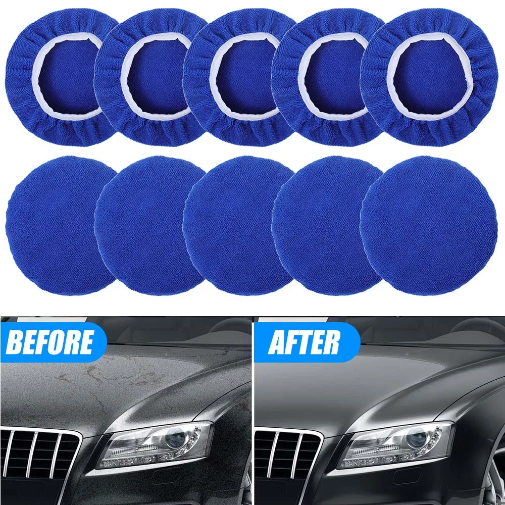 5-10 インチ車のマイクロファイバーポリッシャーパッド洗浄 - Car Wax Polishing Pad のレビューと価格