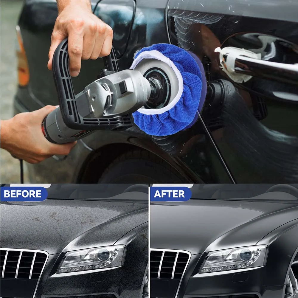 5-10 インチ車のマイクロファイバーポリッシャーパッド洗浄 - Car Wax Polishing Pad のレビューと価格
